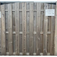 Restpartij tuinscherm geïmpregneerd grenen 15 planks 180x180 cm toog Restpartij tuinscherm geïmpregneerd grenen 15 planks 180x180 cm toog